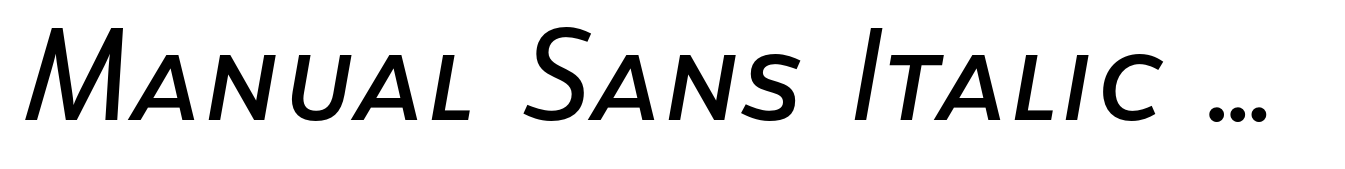 Manual Sans Italic Caps LF